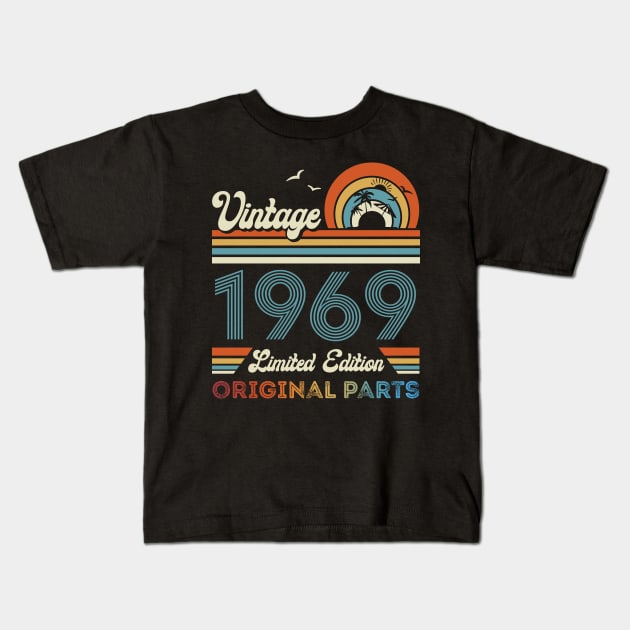 Vintage 1969 55th Birthday Gift For Men Women From Son Daughter Kids T-Shirt by Davito Pinebu 